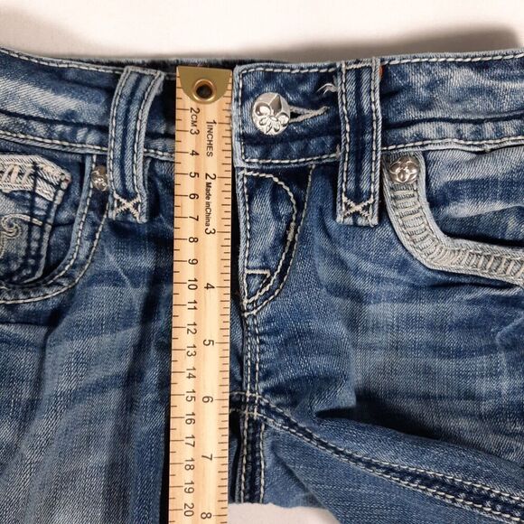 Rock Revival Alanis Stretch Capri Jeans Women's SZ 24 Embroidered Cowgirl Preppy - Picture 12 of 13